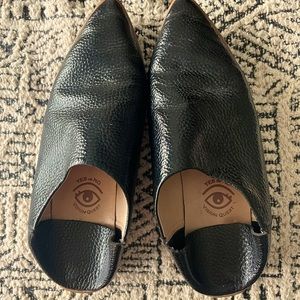 Yes or No Vision Quest Leather Slip On Flats